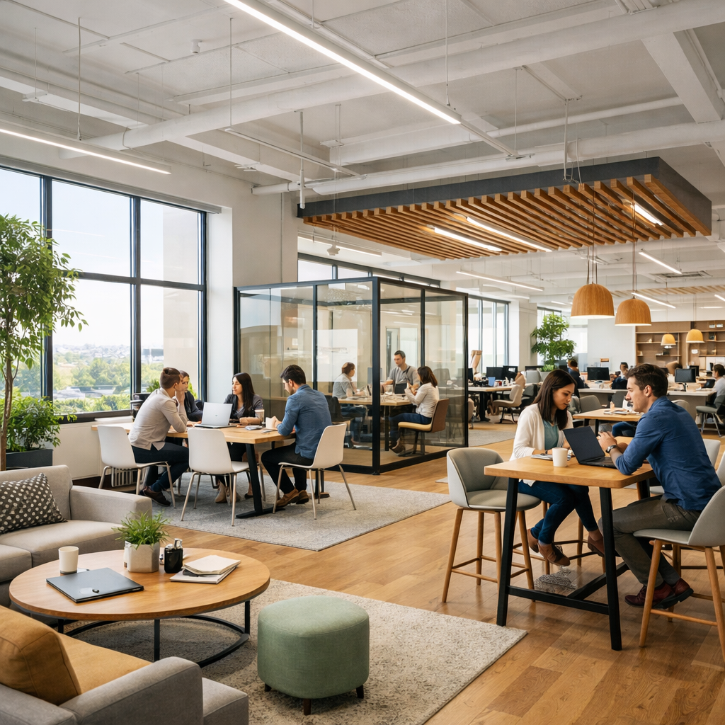 contemporary collaborative office environment