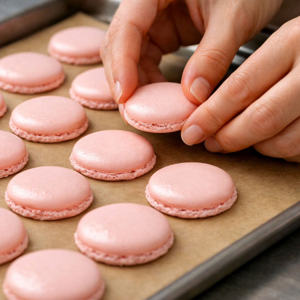 macaron baking process